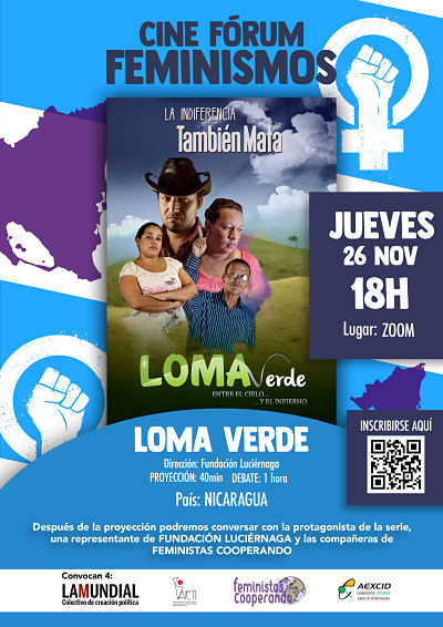 #26NOVIEMBRE 18.00H CINE FORÚM: FEMINISMOS. PROYECCIÓN LOMA VERDE.